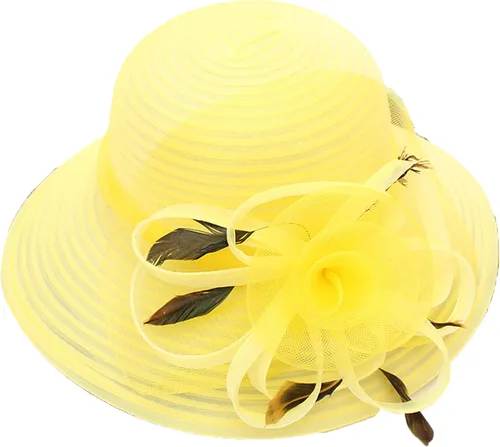 Vista 11 de seven wolves Sombrero de sombrero de iglesia Derby para mujer, sombrero de ala ancha para el sol beige B