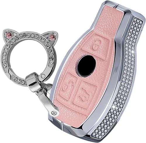 Vista 8 de ontto Funda para llave de coche con diamantes de imitación de 2 botones para Mercedes-Benz A Class B C E S G M V Class CLA CLS GLA GLC GLE GLK GL