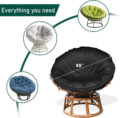 Vista 2 de Papasan Funda de cojín impermeable solamente, (para fundas de cojín para sillas Papasan de 47 a 55 pulgadas, para interiores y exteriores)