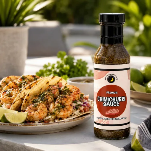 Vista 6 de Salsa Chimichurri Sin colesterol Sin azúcar Fabricado en lotes pequeños Botella de 12 onzas líquidas de sabor Salsa gourmet Chimichurri