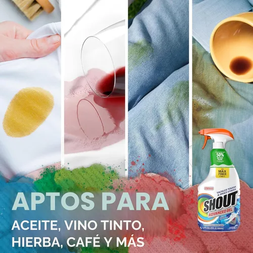 Vista 5 de Shout Advanced Gel removedor de manchas en aerosol para lavandería, 22