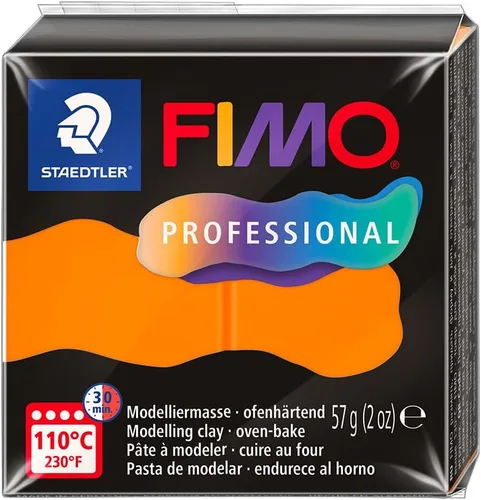 Vista 12 de STAEDTLER Arcilla de modelado de polímero FIMO Professional - Arcilla para hornear al horno - Negro, 2.01 oz - 1 bloque, 8040-9