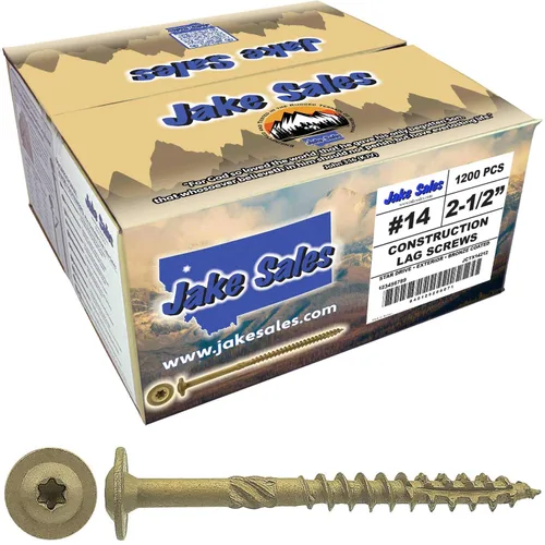 Vista 62 de Jake Sales Tornillo de retraso de construcción #14 x 1 - Tornillo de retraso estructural resistente con accionamiento Torx/Star Drive