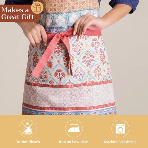 Vista 316 de Maison d' Hermine Delantales para mujer con bolsillo, 100% algodón (27.50 x 31.50 pulgadas)
