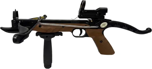 Vista 7 de SAS Prophecy 80 LBS Aluminum Self-Cocking Pistol Crossbow + 3 Arrows Black Ballesta de madera solamente