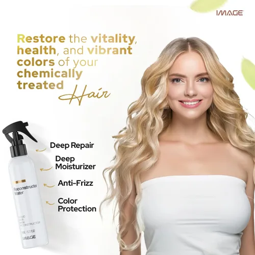 Vista 2 de Image Reconstructor Water - Mascarilla líquida para cabello dañado y tratado químicamente - Repara, hidrata y protege con pantenol, aminoácidos