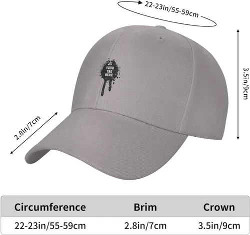 Vista 6 de Gorra de béisbol con diseño de chapoteo para hombres y mujeres, con diseño de pato, ajustable