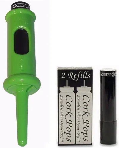 Vista 15 de Cork Pops Abridor de Botella de Vino Original Negro de 6.5 Pulgadas