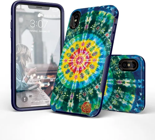 Vista 80 de Casely Funda para iPhone Xs Max Funda con estampado de festival (solo buenas vibraciones)