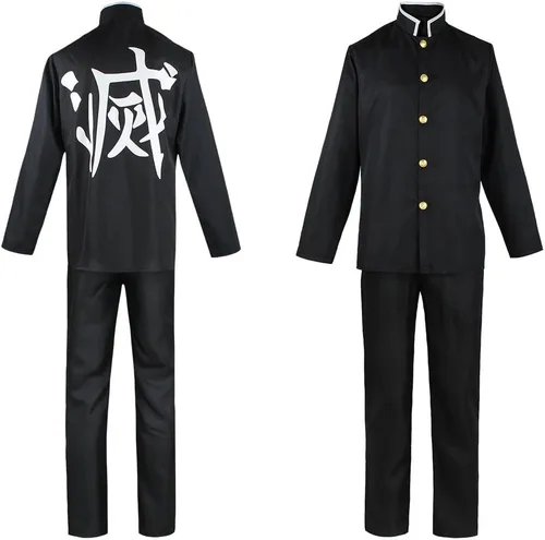 Vista 3 de Shinazugawa Sanemi - Disfraz para cosplay de Shinazugawa Genya, traje de uniforme samurái, kimono de anime, Halloween