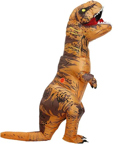 Vista 3 de KOOYNN Disfraz inflable de dinosaurio T-REX para Halloween para adultos