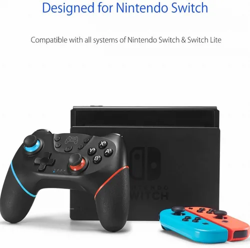 Vista 7 de Controlador de interruptor controlador profesional inalámbrico para interruptorSwitch LiteSwitch OLED interruptor remoto Gamepad con joystick
