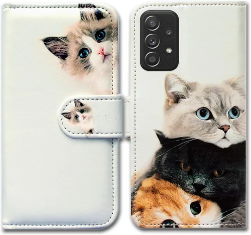 Vista 22 de Bcov Funda para Galaxy A52 5G, diseño de pájaro negro y verde con tapa para teléfono con ranura para tarjetas, soporte para Samsung Galaxy A52 5G