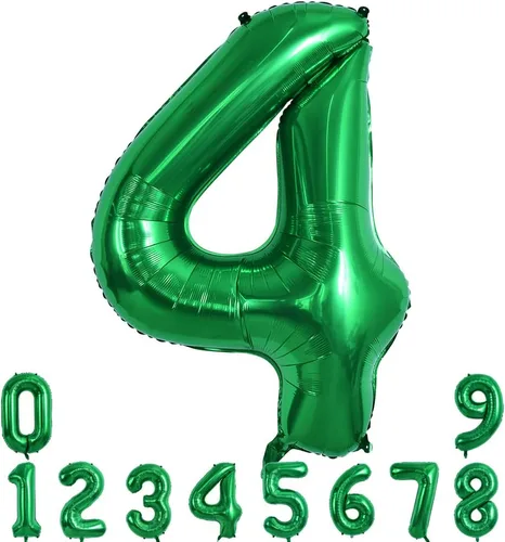 Vista 95 de Globos de números grandes, negros, de 40 pulgadas