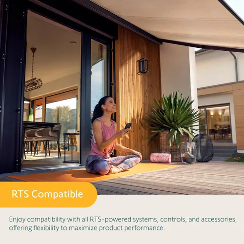 Vista 6 de Somfy Eolis - Sensor de viento RTS sin cables 3D, protección contra el viento inalámbrica para toldos RTS, funciona con toldos Sun Setter, detección