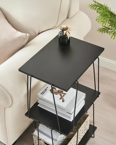 Vista 5 de KJGKK Mesa auxiliar alta, mesa auxiliar pequeña, mesa decorativa de 29 pulgadas de alto, mesita de noche para sala de estar, dormitorio y oficina