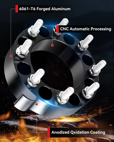 Vista 7 de YIZBAP Adaptadores de rueda de 8x6.5 a 8x170 para ruedas F250 F350 en vehículos Silverado, adaptador de rueda de 1.5 pulgadas 0.315x6.500 in a