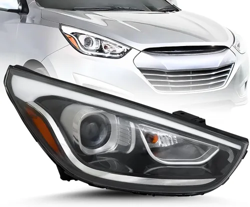 Vista 11 de ALLIGATOR AUTO LIGHTS Conjunto de faros halógenos compatible con Hyundai Tucson 2014-2015 con certificación CAPA, bombillas incluidas, lado