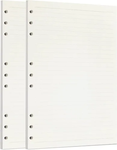 Vista 35 de Zelten 1 paquete A5 de 80 hojas/160 páginas 4 en 1 rayado cuadrado punteado en blanco hojas sueltas perforadas papel de repuesto de papel