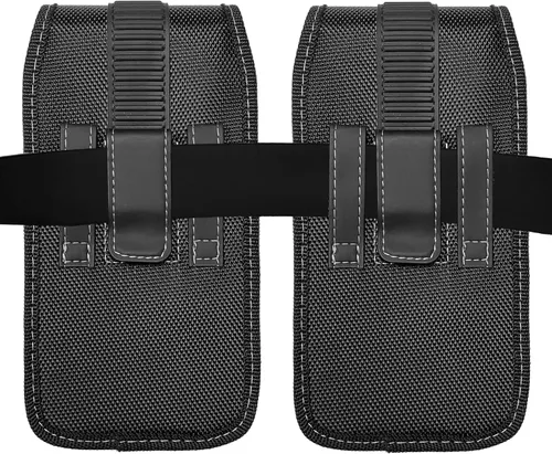 Vista 4 de Funda de nailon para teléfono celular para Samsung Galaxy S10e S20 S21 S22 S23 S24 S25 iPhone SE (2020/2022) 12/13/14/15/16/ Pro - Funda vertical
