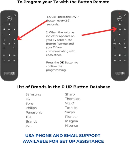 Vista 6 de Function101 F101-ATVRM-BT Control remoto de botón de reemplazo Bluetooth para Apple TV Conectividad BLE e infrarrojos 2 pilas AAA incluidas