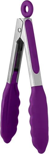 Vista 26 de Pinza de cocina resistente al calor de 600ºF: pinza de cocina de silicona U-Taste de 7 pulgadas con puntas de goma antiadherentes selladas firmes
