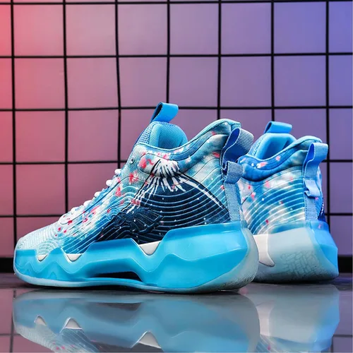 Vista 5 de ADCAB Zapatos de baloncesto fluorescentes para hombre, zapatos para mujer, ligeros, transpirables, al aire libre, antideslizantes, deportivos