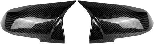 Vista 2 de Tapa de repuesto para espejo lateral de fibra de carbono negro brillante compatible con BMW serie 1 F20 2 series F22 F23 3 series F30 F31 F34 4