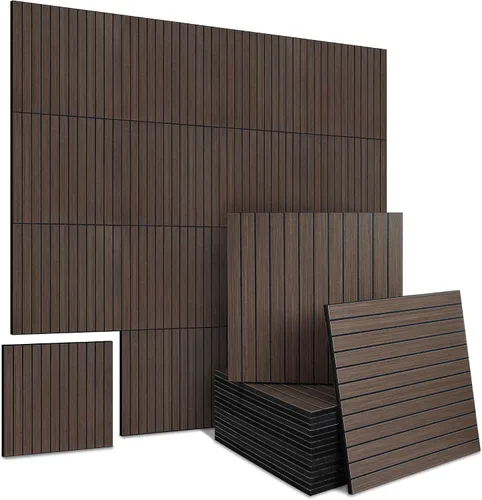 Vista 10 de Paquete de 16 paneles acústicos de pared autoadhesivos, 11.8 x 11.8 pulgadas, fieltro acústico de PET insonorizado y cancelación de ruido, paneles