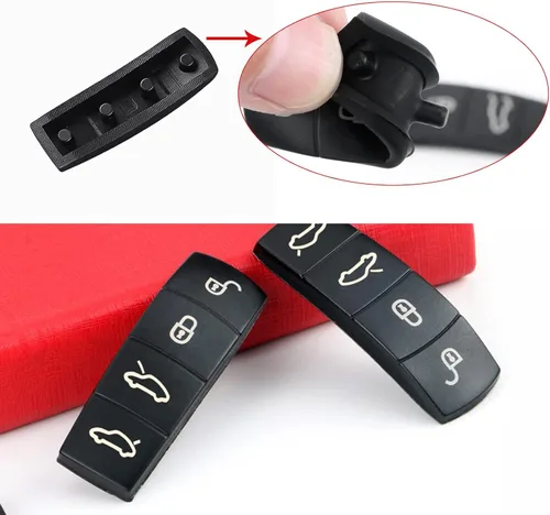 Vista 6 de Jaronx Compatible con Cubierta de Botón de Llave Porsche, Protector de Silicona de Goma para Botón de Llavero Compatible con Porsche Boxster Cayman