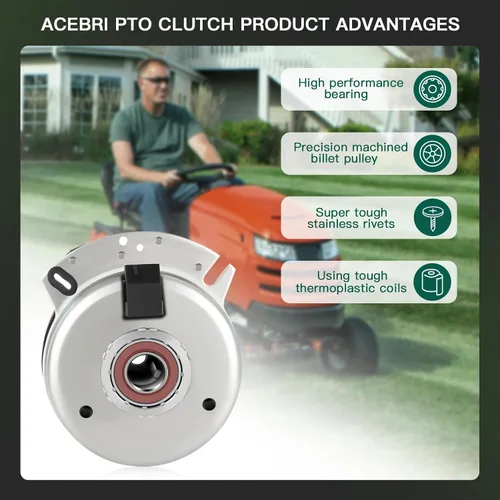 Vista 3 de ACEBRI PTO embrague apto para John Deere Scotts: GY20878 GY20108 L120 L30 LA130 LA140 D140 D150 D160 D170, para Warner: 5219-20 5219-73 5219-722
