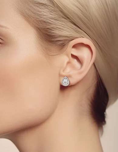 Vista 2 de MomentWish Aretes de moissanita, regalos para el día de San Valentín, aretes de moissanita, color D VVS1 imitación diamante 925 aretes de halo