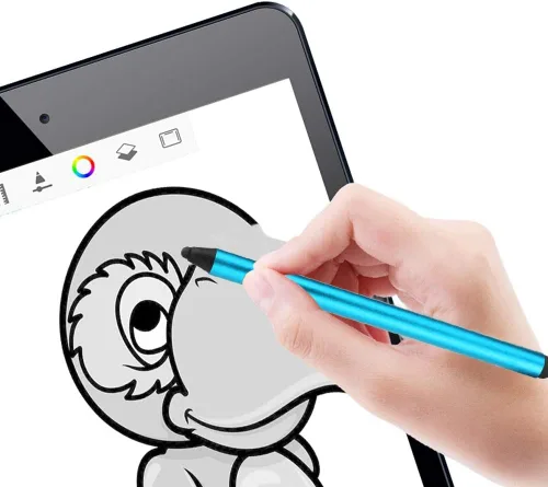 Vista 5 de Bolígrafo universal capacitivo de doble propósito compatible con todas las tabletas de teléfonos móviles, adecuado para dispositivos capacitivos