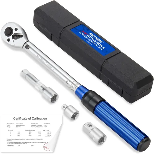 Vista 10 de BULLTOOLS Juego de llaves dinamométricas de clic de 1/2 pulgada, llave dinamométrica ajustable de 90 dientes de doble dirección con hebilla