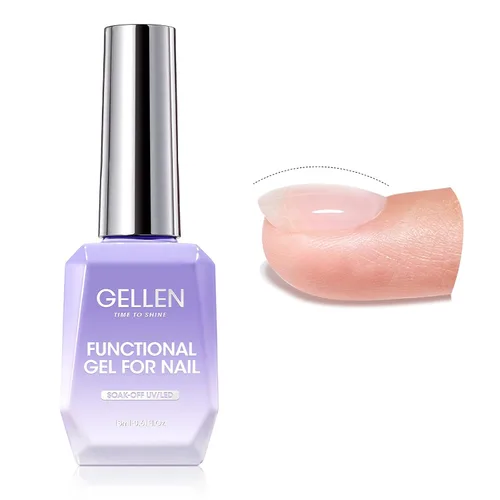 Vista 16 de GELLEN - Base y capa superior de gel, juego de 2 esmaltes de uñas de gel, capa superior que no se limpia 12ml Base Coat & No Wipe Top Coat Set.