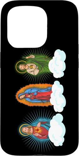 Vista 14 de Funda para iPhone 17 con diseño de Jesús, Virgen María y San Judas Tadeo in Clouds