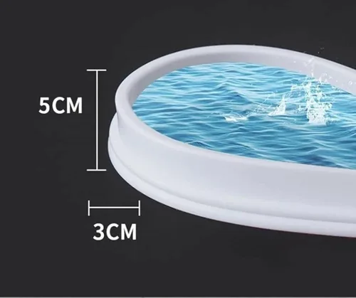 Vista 7 de Tira de agua de ducha de silicona, tira impermeable flexible, transparente