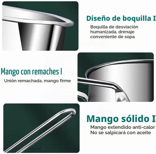 Vista 8 de Olla de acero inoxidable 304 con canasta, freidora con tapa de estufa con mango de fácil agarre, olla multifuncional de gran capacidad para freír
