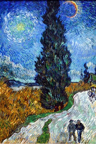 Vista 54 de Póster de “La noche estrellada” (1889) de Vincent Van Gogh, 18 x 12 pulgadas Ramas de flor de almendro 9897