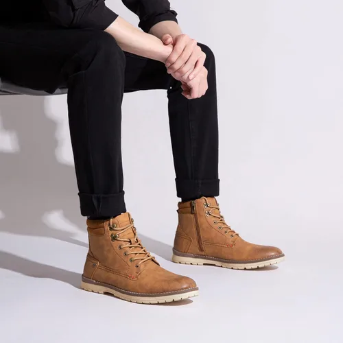 Vista 6 de Vostey Men's Motorcycle Boots Business Waterproof Ankle Boots Casual Oxford Boots for Men