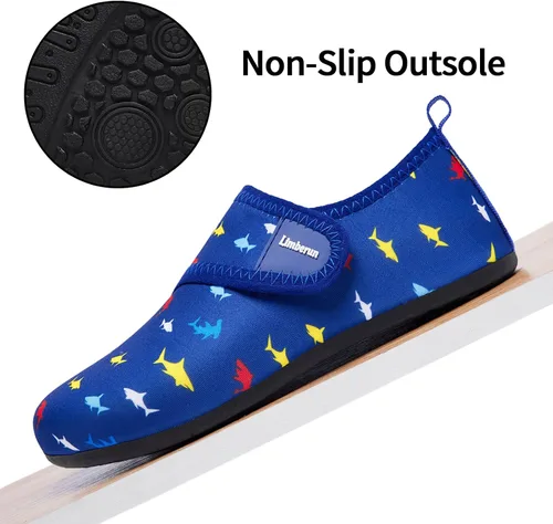 Vista 4 de Limberun Zapatos de agua para niños y niñas, zapatos deportivos acuáticos de secado rápido, ligeros, para piscina, playa, antideslizantes