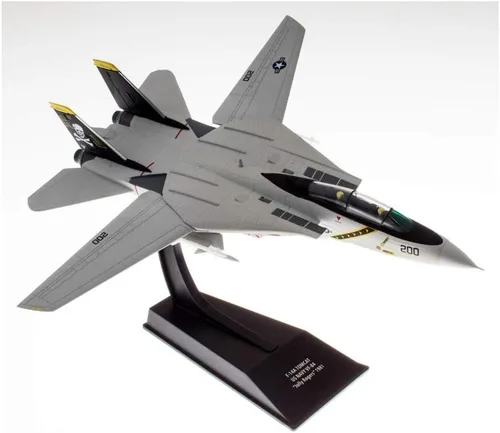 Vista 6 de OPO 10 - 1/100 F-14A Tomcat US Navy VF-84 Avión de combate militar 1981 Top Gun Pirata Jolly Rogers (CP01)