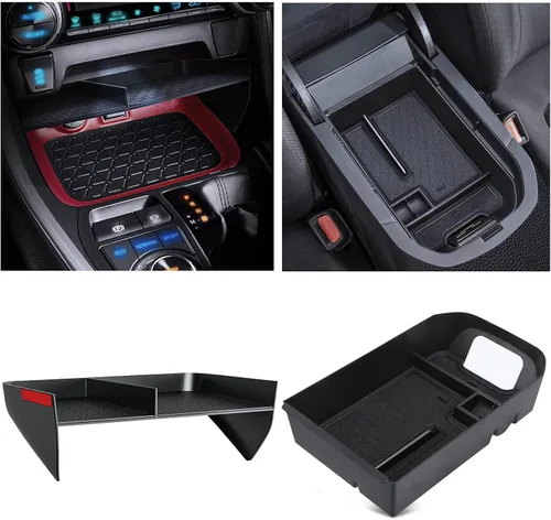 Vista 9 de DIAMOOKY Organizador de consola central mejorado compatible con Toyota RAV4 2025 2024 2023 2022 2022 2021 2020 2019, accesorios interiores, caja