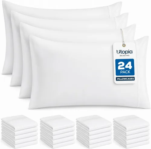 Vista 34 de Utopia Bedding - Juego de 4 fundas de almohada tamaño estándar, con cierre de sobre, tela de microfibra cepillada suave, resistentes al encogimiento