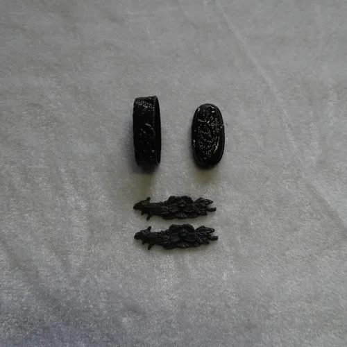Vista 16 de Espada samurái japonesa KOSHIRAE – Fuchi Kashira Menuki 01-77