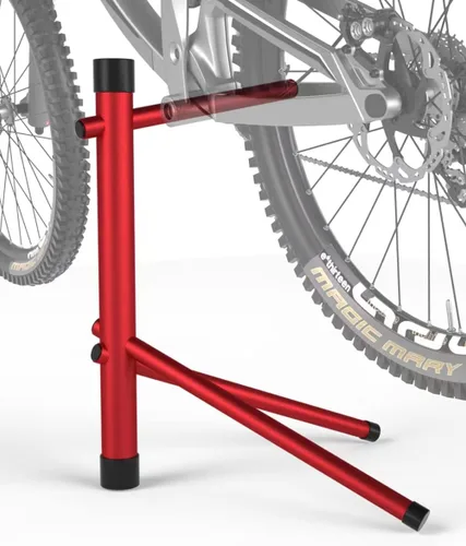 Vista 9 de Estante de almacenamiento para bicicletas, soporte de almacenamiento para bicicletas de piso, eje pasante, soporte de bicicleta de aleación