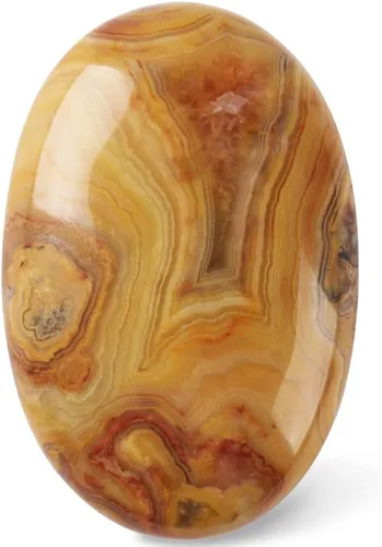 Vista 18 de CASMON Piedra de sangre de África, piedra ovalada de palma, piedra de bolsillo para terapia de alivio de ansiedad y estrés, piedra energética pulida