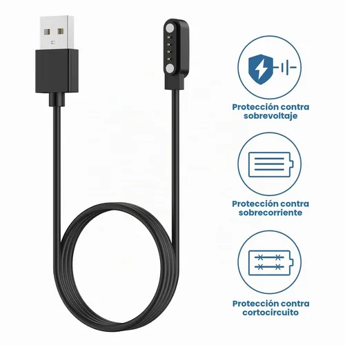 Vista 5 de Meliya Cable de carga magnético de repuesto para auriculares de conducción ósea, cable de carga USB para interfaz de 4 pines Auriculares