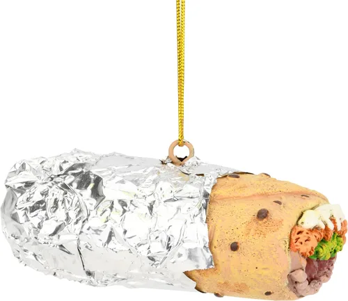 Vista 4 de Tree Buddees Burrito envuelto en papel de aluminio adorno navideño