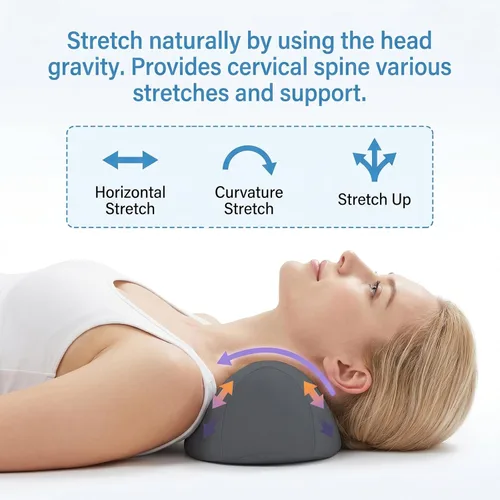 Vista 2 de Almohada de cuello pequeña para aliviar la presión del dolor cervical con suave y transpirable